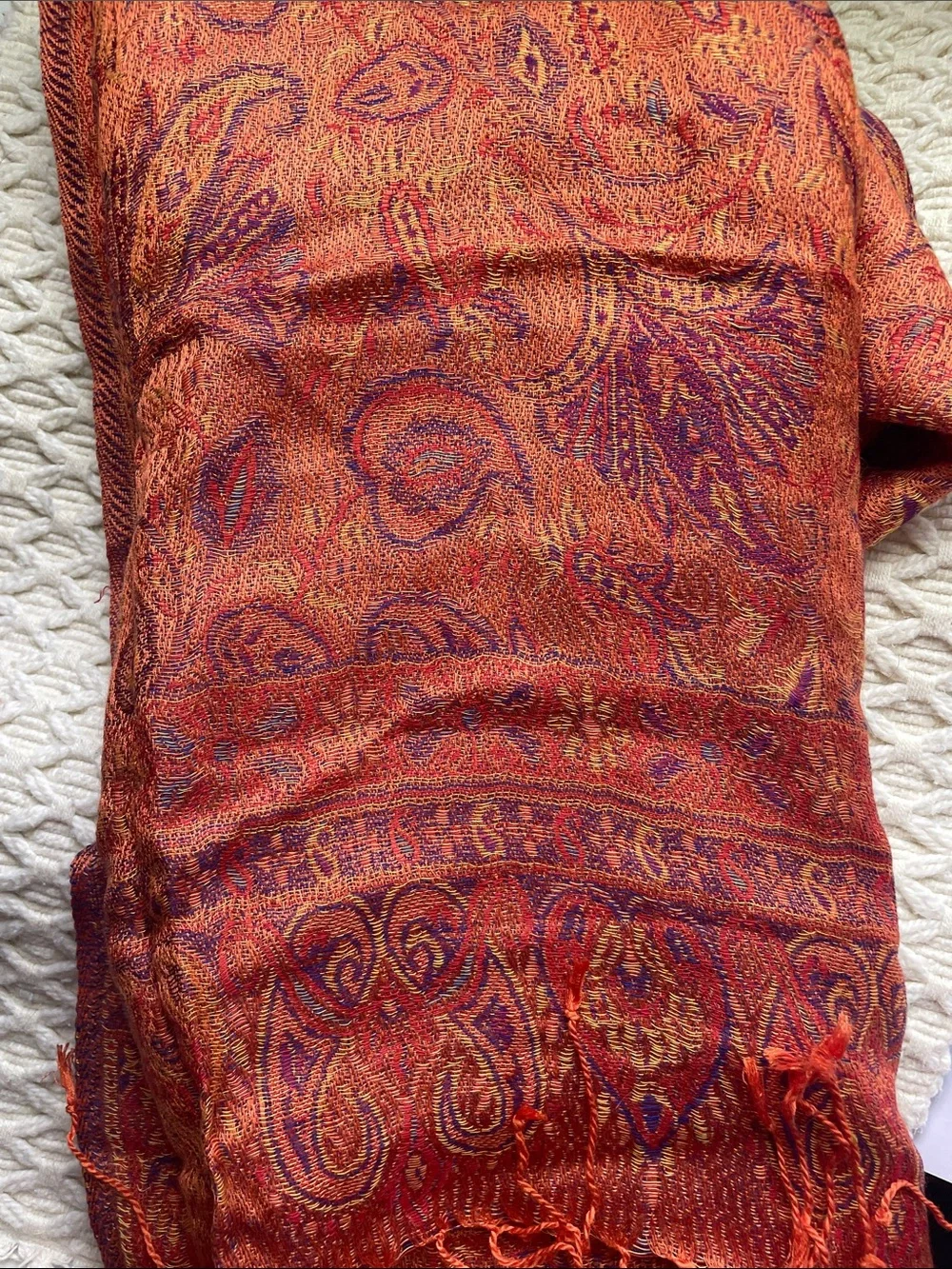 SILK BLEND REVERSIBLE PAISLEY PASHMINA